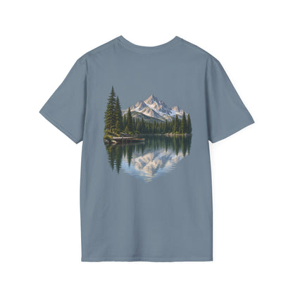 Mountain Lake Reflection - Back Print
