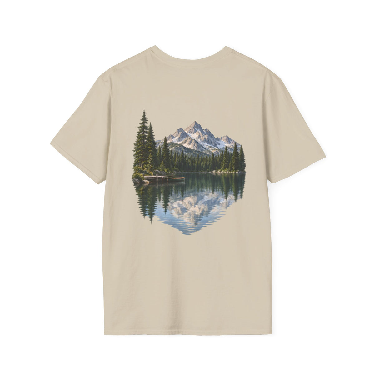 Mountain Lake Reflection - Back Print