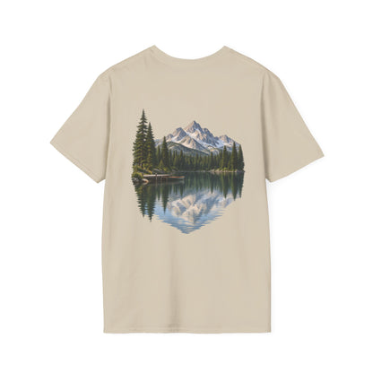 Mountain Lake Reflection - Back Print