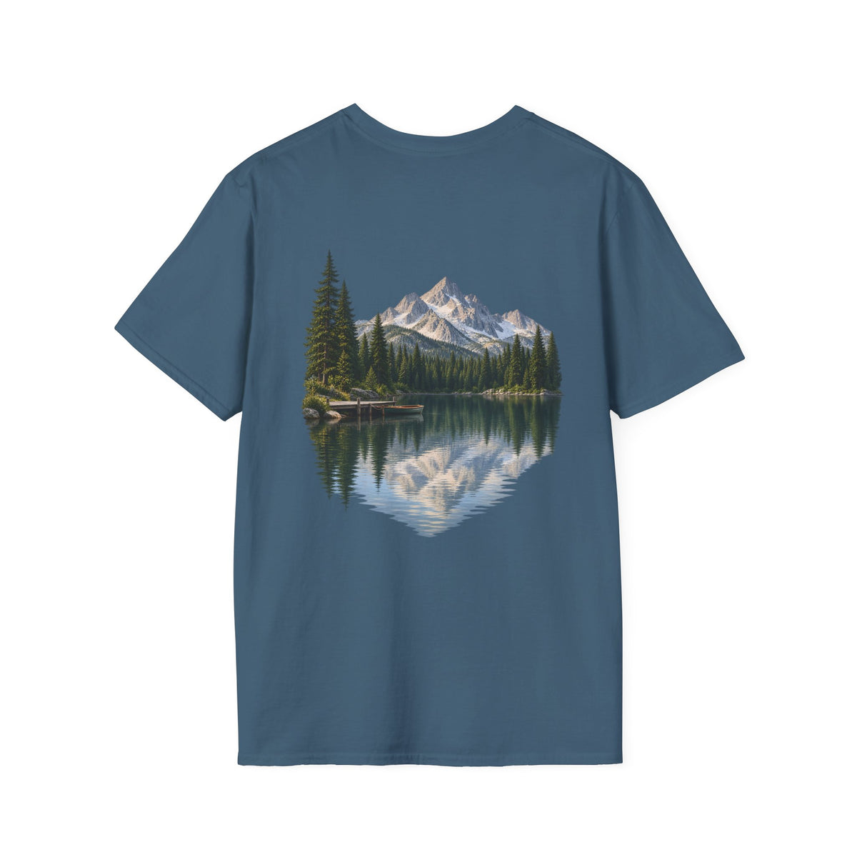 Mountain Lake Reflection - Back Print