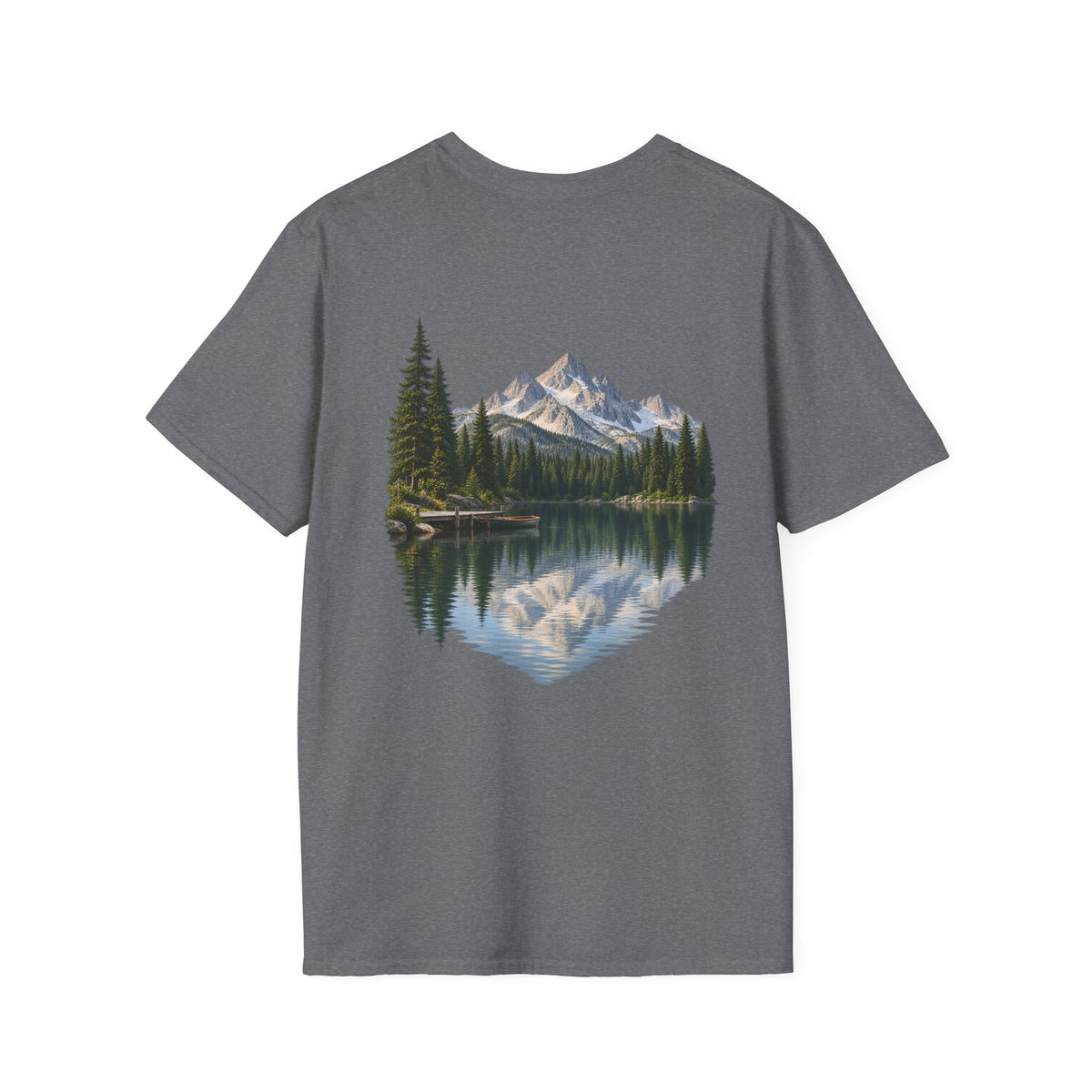 Mountain Lake Reflection - Back Print