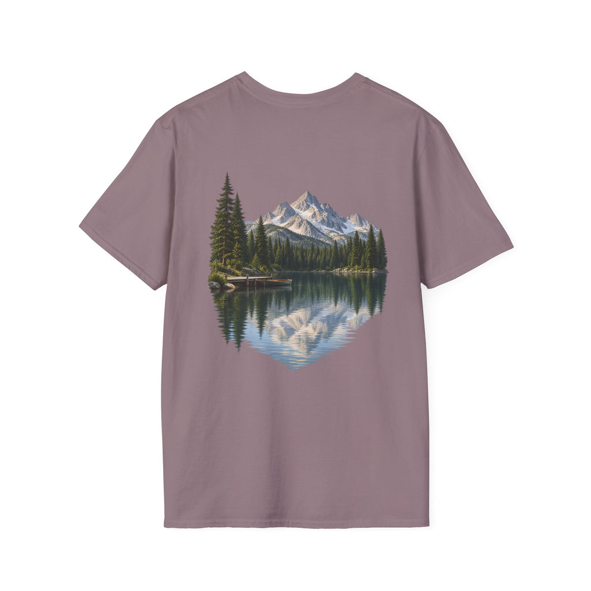 Mountain Lake Reflection - Back Print