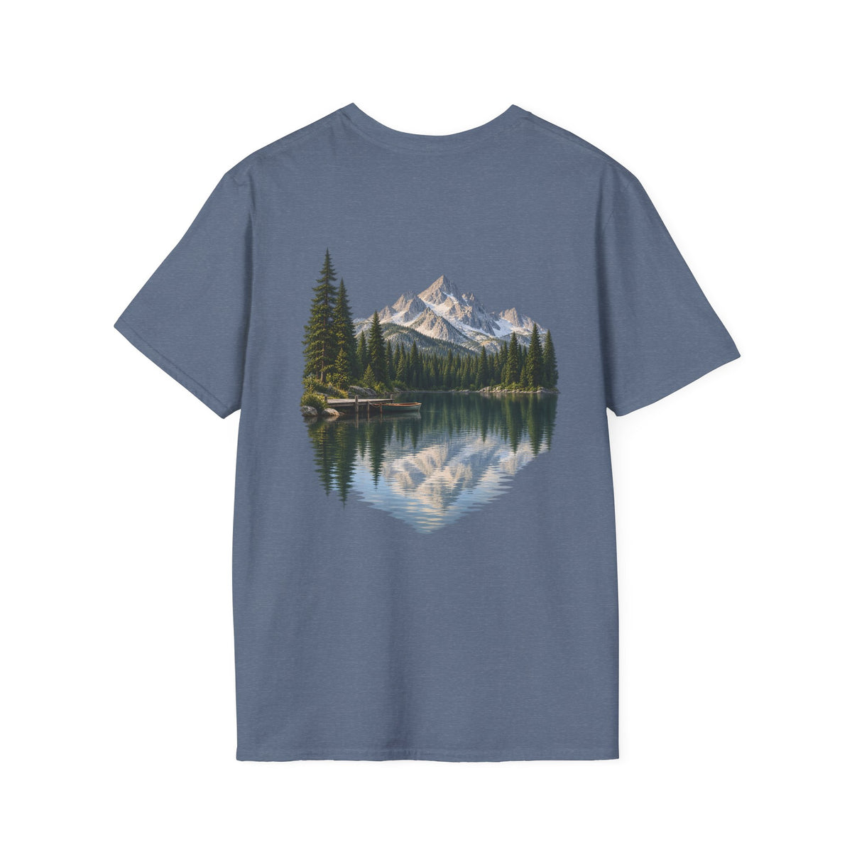 Mountain Lake Reflection - Back Print