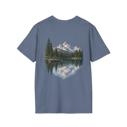 Mountain Lake Reflection - Back Print